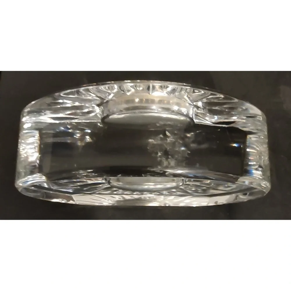 Marquis By‎ Waterford QUARTZ Clear Crystal Desk Clock Works-needs Battery